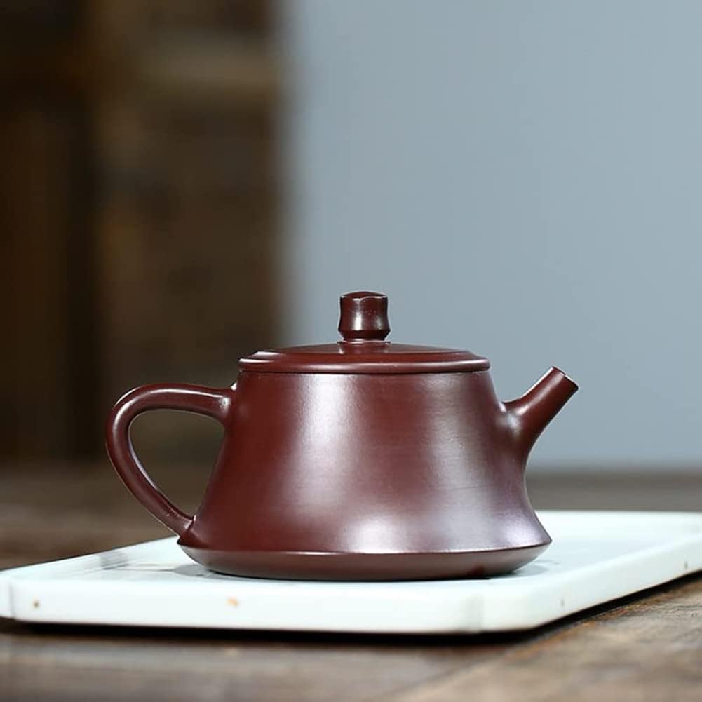 Set da tè Kungfu in Ceramica, teiere Viola da 180 ml, teiera con Cucchiaio Alto in Pietra, bollitore Beauty, teiere in Minerale Grezzo, Adatte per Picnic e Viaggi