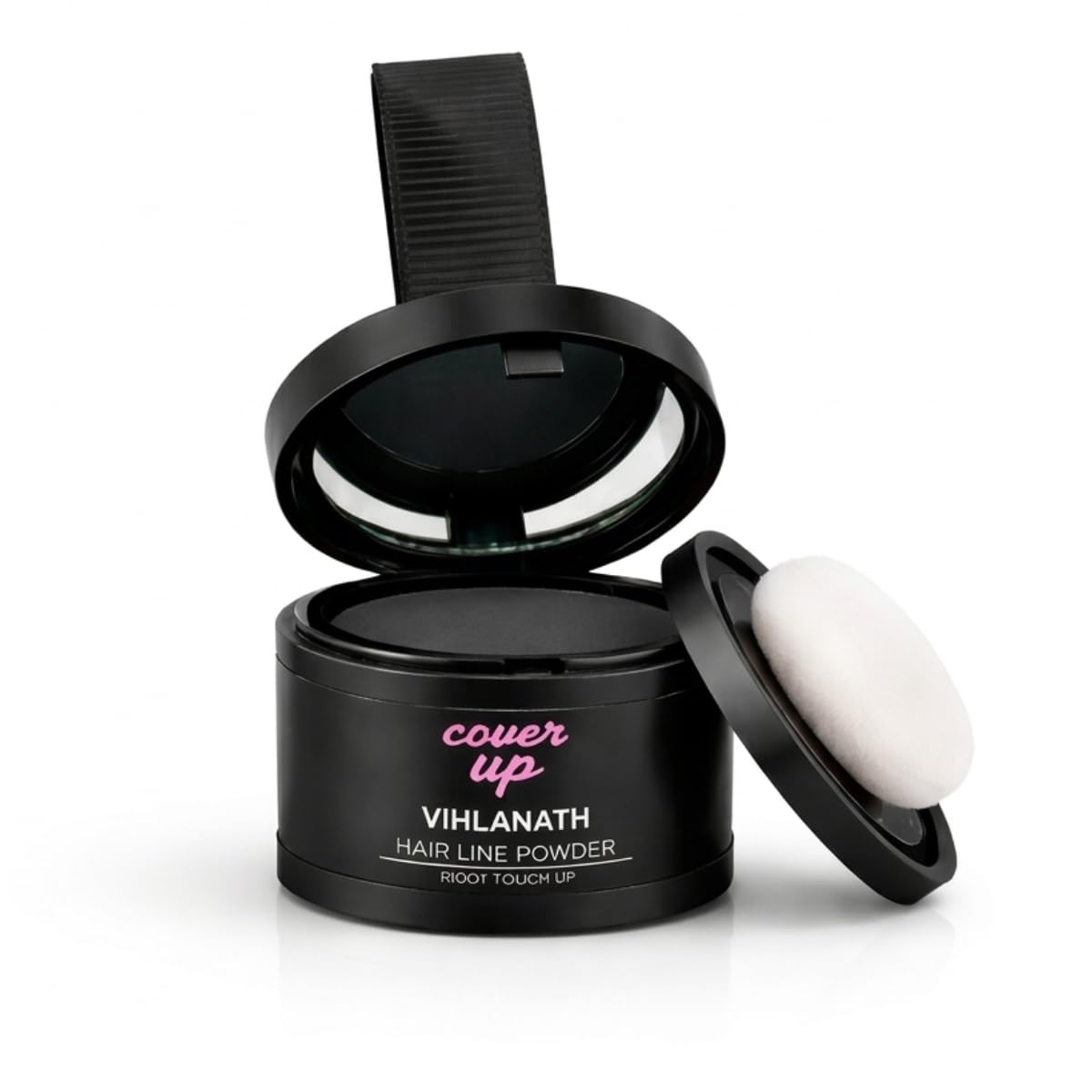 Hair Powder, Black, 4g | Instant Grey Root Coverage & Bald Spot Concealer | Long-Lasting, Sweat-Resistant | Natural Matte ...