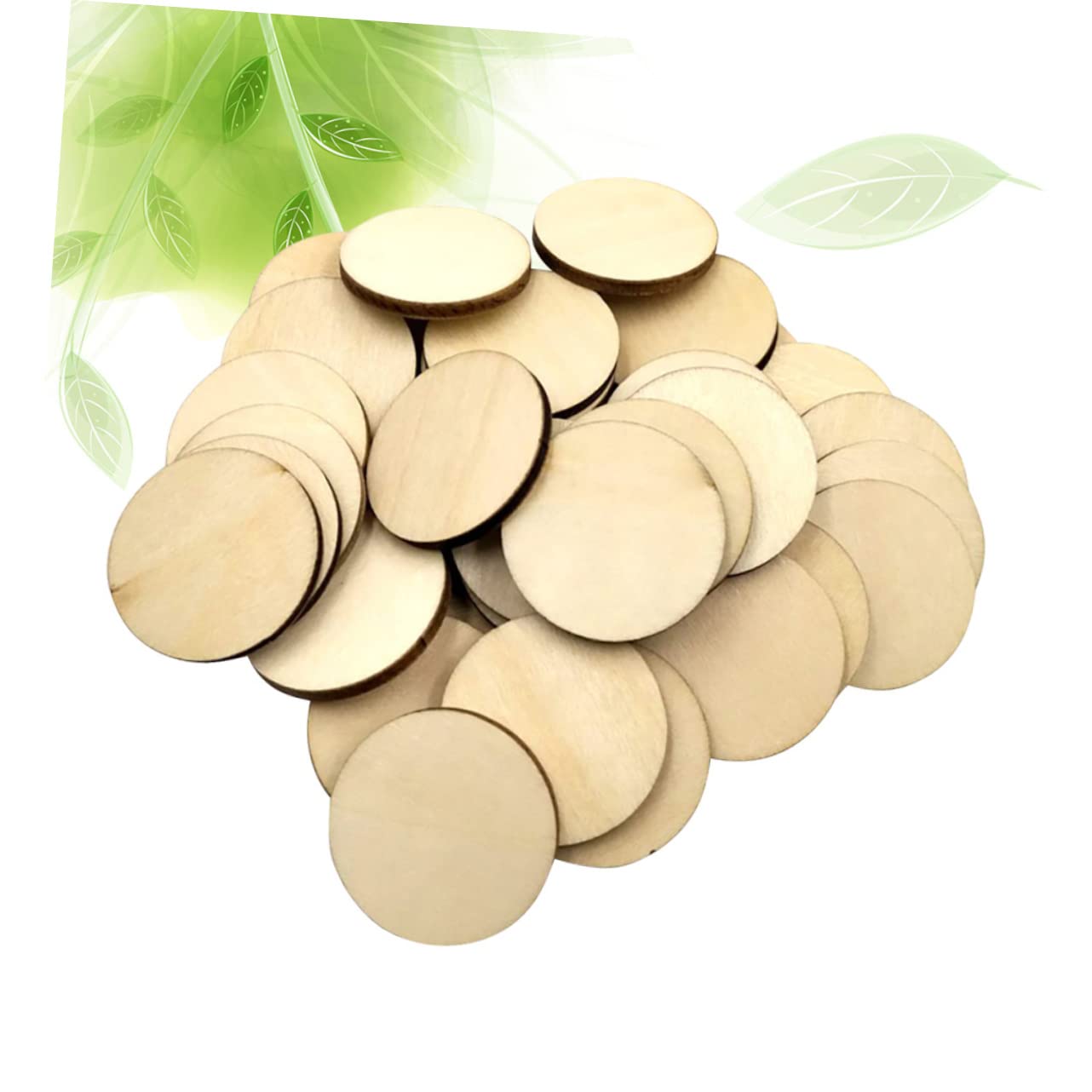 SEWACC 400stücke Unbearbeitete Runde Holzscheiben Bastelmaterial Für Projekte Hochzeits Und Weihnachtsdekoration Glatte Oberfläche Für Malen Und Gravieren