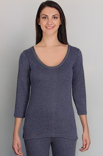 Thermal Wear for Women/Ladies Winter Thermal top 3/4 Sleeve(Grey Color)