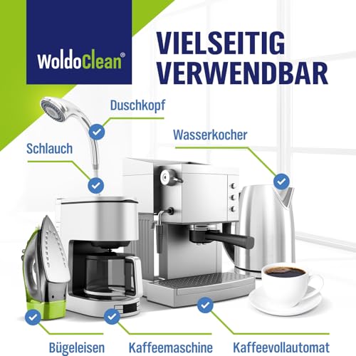 WoldoClean Entkalkungstabletten für Kaffeevollautomaten - 15 Tabs kompatibel mit allen gängigen Herstellern, Entkalker für Kaffeemaschinen