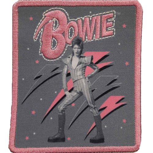 David Bowie - Écusson PINK FLASH (Taille unique) (Gris/Rose)