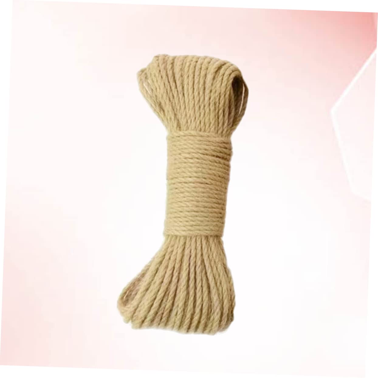 Uonlytech 30m Corde De Jute Naturelle Épaisse Résistante Loisirs Créatifs Emballage Cadeaux Jardinage Décoration