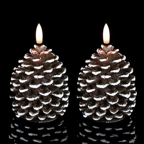 DRomance Flameless Pinecone Candles Set Cover