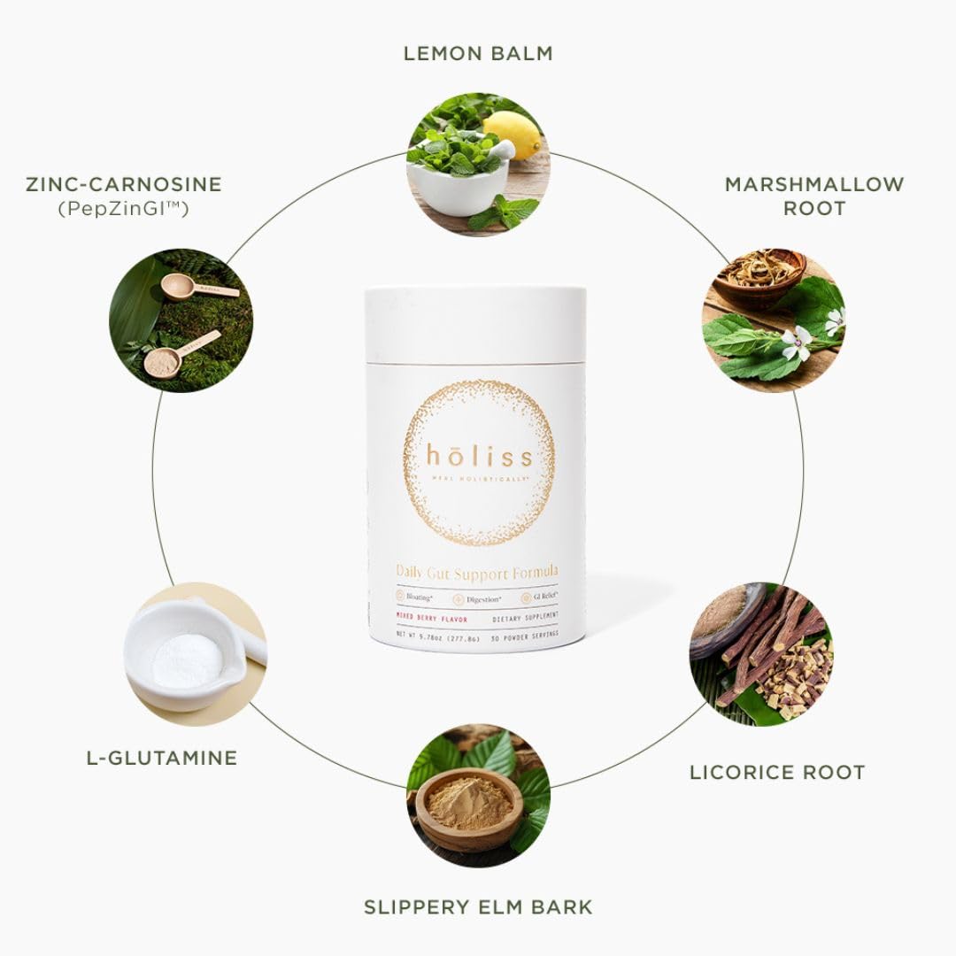 Amazon.com: HOLISS Daily Gut Health Powder 6-in-1 All Natural
