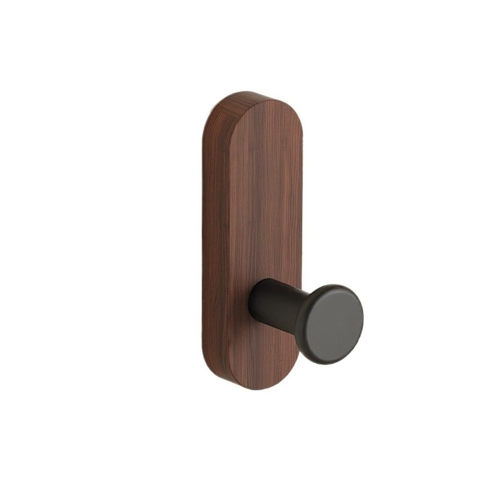 Ryqzhhy Walnut Coat Hooks Wood Self Adhesive Hooks No Drill Space Saving For Home Daily Storage(Walnut)