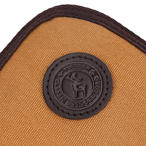 Tourbon Hunting Shooting Canvas Rifle Bolt Holder Carrier Pouch Case Wallet Cover - Brown #TOP4