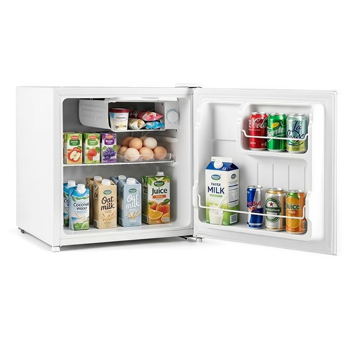 COSTWAY Mini Refrigerador con Congelador, 46 L Nevera Pequeña