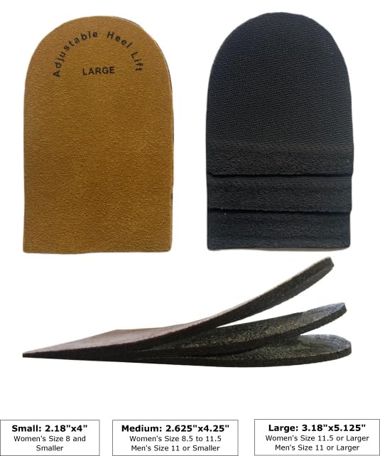 Image of Therapist's Choice Adjustable Orthopedic Heel Lift for Heel Pain and Leg Length Discrepancies -2 Pack (Large)