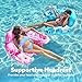 SLOOSH Inflatable Pool Floats Adult,2 Pack Pool Chairs with Cup Holders,Blow up Floats Chair,Hammock Noodle Mat Leaves Design for Relaxing Summer Water Fun Swimming Party Beach,Blue,Pink