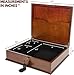 Arolly Premium Wooden Keepsakes Treasure Box with Lock & Key - Large Mahogany Wood Finish Memory Keepsakes - Mini Wooden Box With Lid - Decorative Storage Boxes Keepsakes, Jewelry, and Treasure