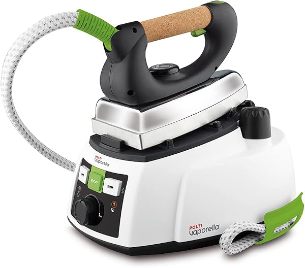 Polti Vaporella 535 Eco Pro, Ferro da Stiro a Vapore con Caldaia ad Alta Pressione da 4 Bar, Potenza 1750 W, Tappo di Sicurezza, Funzione Eco, Bianco e Verde - 1