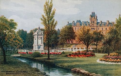 Affiche impression mémorial de guerre Bournemouth Quinton peinture toile 60x90cm
