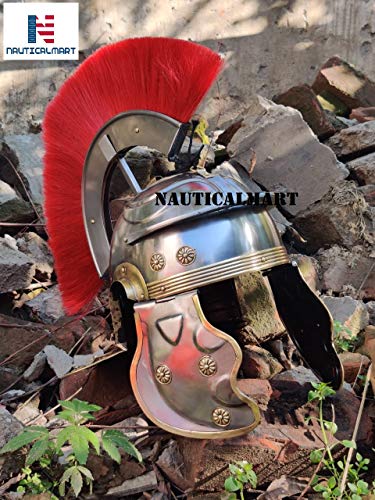 Nauticalmart Roman Gallic 'G' Centurion Helmet -One Size - Metallic Armour #TOP6