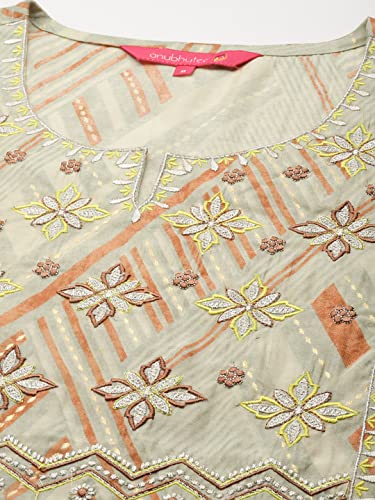 Image of anubhutee Women's Floral Embroidered Printed Kurta with Trousers and Dupatta