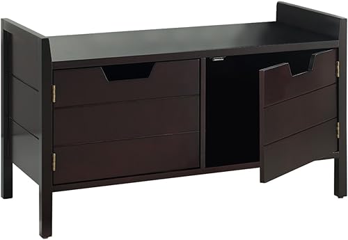 Miniatura 5 de Kings marca Muebles Madera Banco De almacenaje con puertas Café expreso