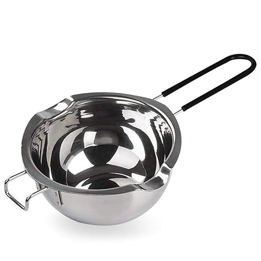 600ML Stainless Steel Double Boiler Pot with Heat Resistant Handle For Melting Chocolate, Butter,Candle and Soap Making