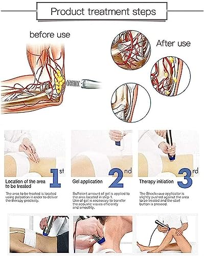 Máquina de terapia de ondas de choque eléctrica, masajeadora de alivio de dolor muscular, mejora circulación sanguínea y reduce hinchazón miniatura 4