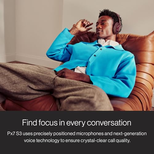 Image of Bowers & Wilkins Px7 S3 Over-Ear Headphones, High-Resolution Sound, Comfortable Fit, Bluetooth, Active Noise Cancelling & Transparency Mode, 30-Hour Playtime, Quick Charge Support, Frost Blue