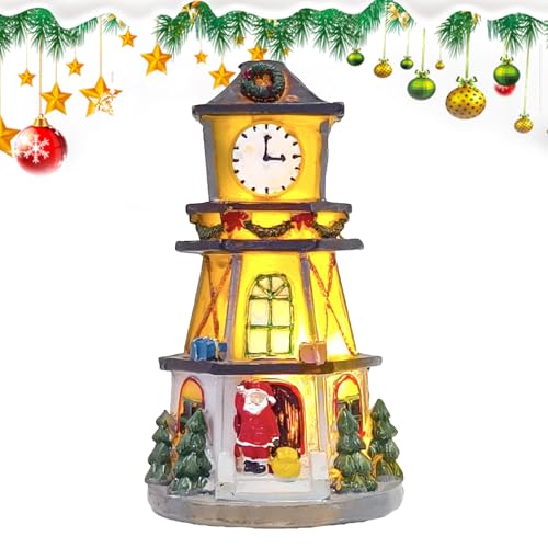 Generisch Casa de Navidad iluminada, decoración luminosa para el hogar, decoración de mesa de Navidad para salón, dormitorio y decoración de ventanas