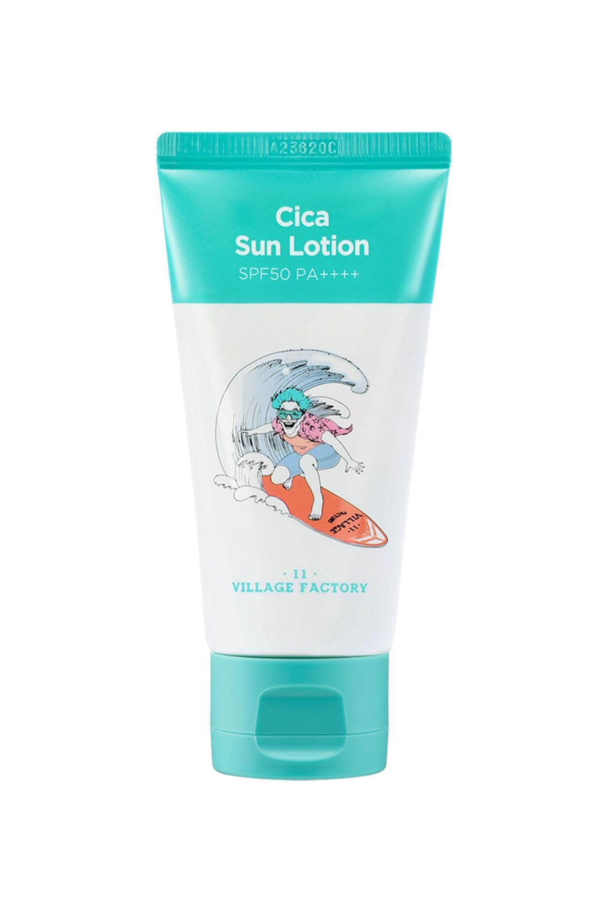 Village11 11 Factory Waterproof Cica Sun Lotion SPF50+ Cica Güneş Losyonu