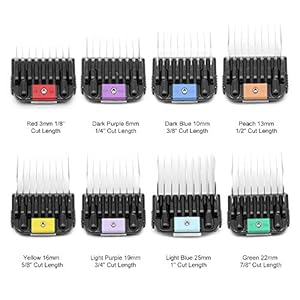   Professional-Animal-Stainless-Steel-Comb-Set-for-A5-style-Detachable-Blade-Clippers-Snap-On-Size-101530-for-Pets-Dogs-Cats-and-Horses-Not-Compatible-with-5-in-1-Blades