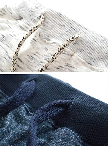 Toddler Boys Jogger Pants Boy Cotton Drawstring Elastic Waist Sweatpants Joggers 2 Pack Set 2-7T4