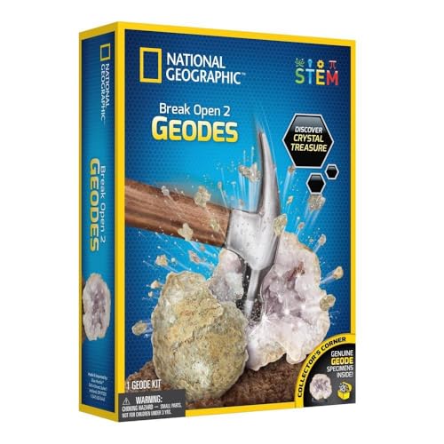 Giochi Preziosi National Geographic - Crystal Science Kit, Discover a hidden treasure, including high quality geodes, safety glasses, exhibitors and educational color guide from 6 years - Image 3