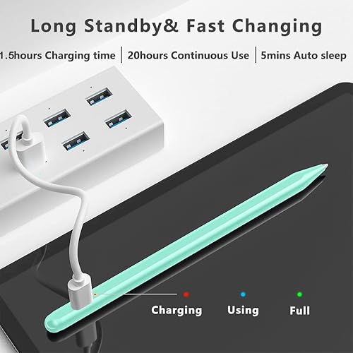 Miniatura 6 de Lápiz digital para iPad con rechazo de palma, compatible con iPad Pro (2018-2021) 11 y 12.9 pulgadas, iPad 9876 generación, iPad Air 43 generación,