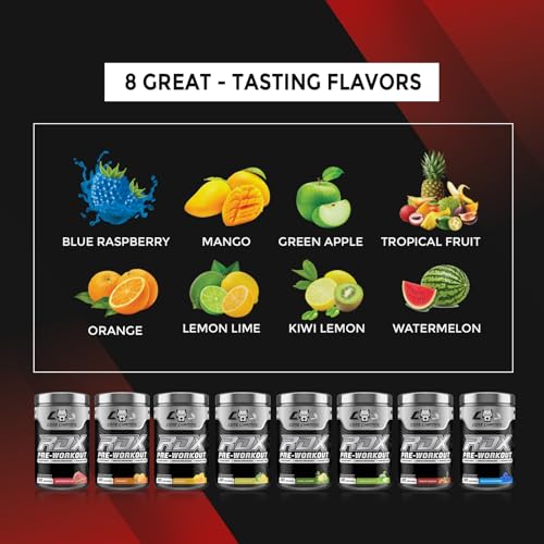 Image of Pre Workout Powder for Men & Women | Enhanced Energy, Focus, & Pumps + Cognitive Enhancers | 300mg Caffeine | 30 Servings (Watermelon)