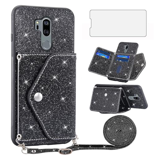 Housse LG G7 ThinQ porte-cartes et verre trempé pour protection smartphone LG7 Fit