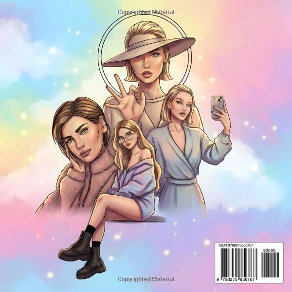 Art Sketch Girls Coloring Book: Aesthetic & Cozy Girl Moments for Teens image 3