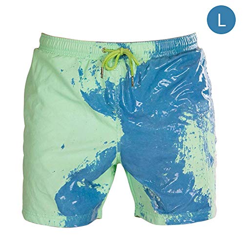 bigbigfamily Calções de banho para homem, calções de banho macios de secagem rápida - cordões ajustá