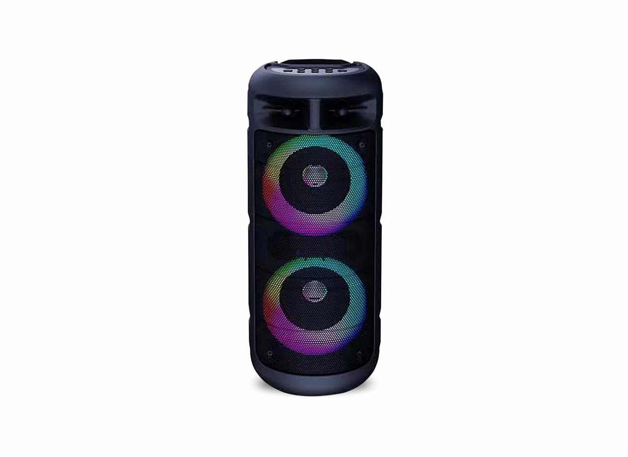 Instaplay BLAST100 Bluetooth Speaker/Karaoke Slot/RGB/Dual 4"drivers/USB/TF/AUX/TWS 35 W Bluetooth Party Speaker (Black, Stereo Channel)