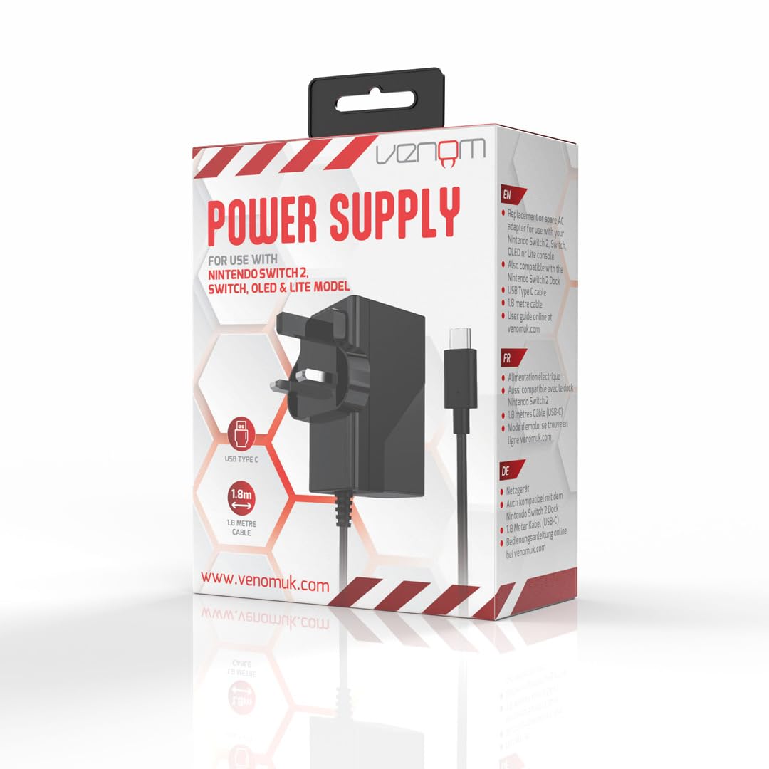 Venom Switch 2 Power Adapter (Nintendo Switch 2)
