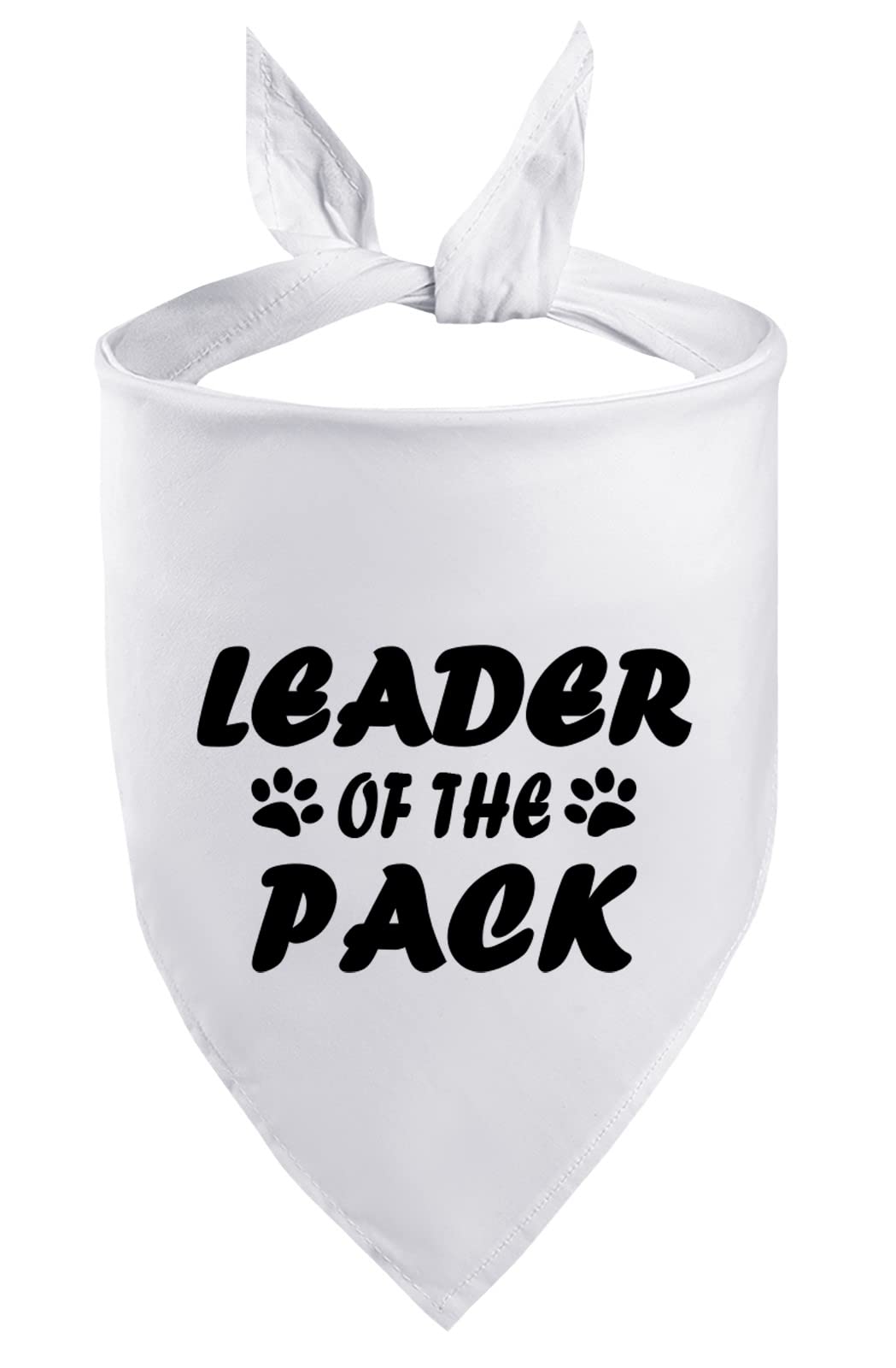 Petitebelle Leader Of The Pack Pet Bandana (White, Large)