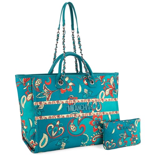 Milan Chiva Tote Bags for Women Floral Top-handle Purse | Floral