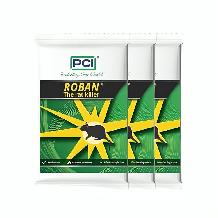 PCI Roban The Rat Killer Cake | 100 G (Pack of 3) | Kills Rats Outdoors in One Feed | Effective Against All Types of Rats (B0D8L5P7NX) Amazon Price History, Amazon Price Tracker