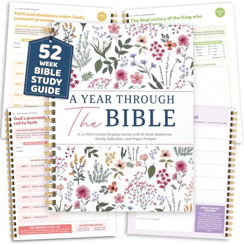 Bible Study Guide For Women, Large Size 8.5x11" In A Year 52 Week Journal
