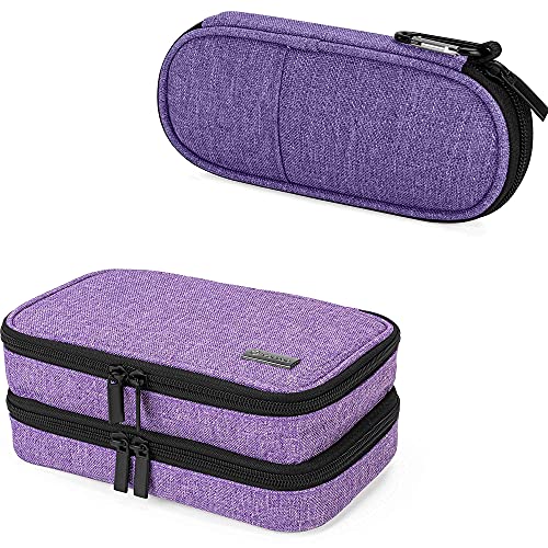 YARWO Insulin Cooler Travel Case, Single and Double Layer Diabetic Travel Case with 6 Ice Packs Bundle for for Insulin Pens, Blood Glucose Monitors or Other Diabetes Accessories, Purple