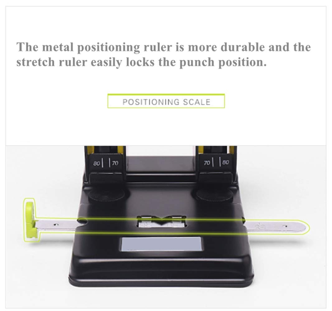Hanchen - Perforatrice manuale a 2 fori, capacità 70 fogli, profondità 12 mm