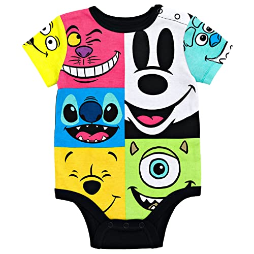 Image of Disney D100 Mickey Mouse Finding Nemo Genie Simba Winnie The Pooh Bodysuit Newborn to Infant