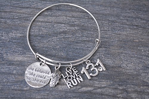 Image of Infinity Collection Running Gifts- Runner Bracelet, Running Jewelry, Adjustable Running Charm Bracelet- Perfect Cross Country, Track, Marathon Gifts