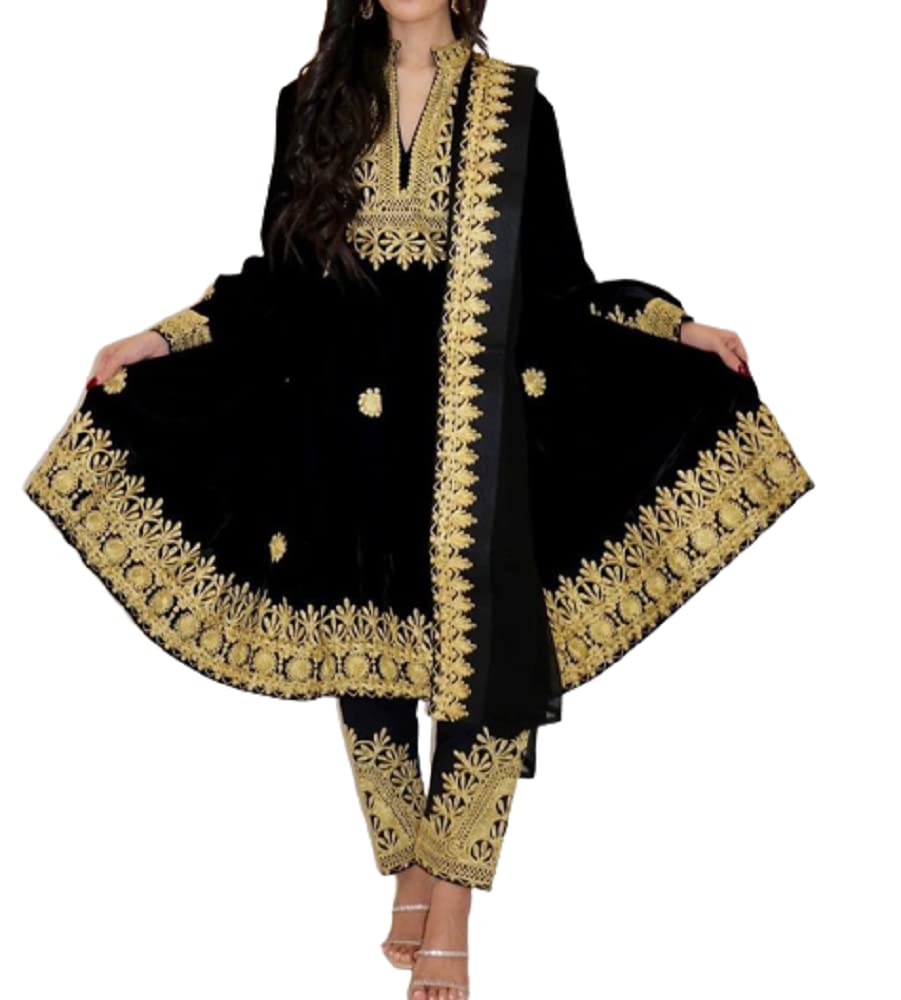 black afghani dress TASSEL SKIRT