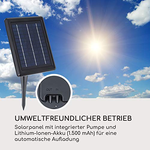 Blumfeldt Greenkeeper Solar Bewässerungssystem, inkl. Solarpanel, Batterie: 1.500 mAh, umweltfreundlich, für bis zu 40 Pflanzen, Partikelfilter, Fließgeschwindigkeit: 2 l/min, einfache Installation