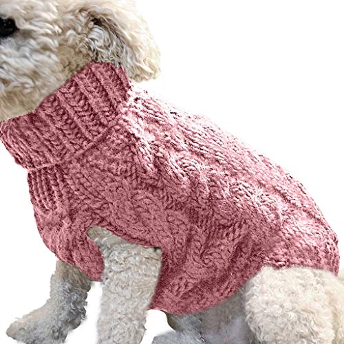 Fossrn Ropa Perro Pequeño Chihuahua Yorkshire Pomerania Invierno Jersey de Punto cálido suéter Cachorro Abrigo