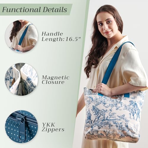 Maison d' Hermine Canvas Tote Bag for Women Cotton Canvas Reusable Shoulder Grocery Bags Bulk with Handle for Shopping Travel4