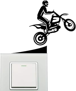 Vélo Moto équitation Sticker Mural Plaque Interrupteur Prise Sticker Mural Autocollant de Vinyle Sticker Mural décoration de la Maison Prise de Courant Chambre d'enfants Chambre