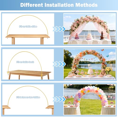 Arche de table réglable PlusFive en métal de 2,5m pour décoration - 5