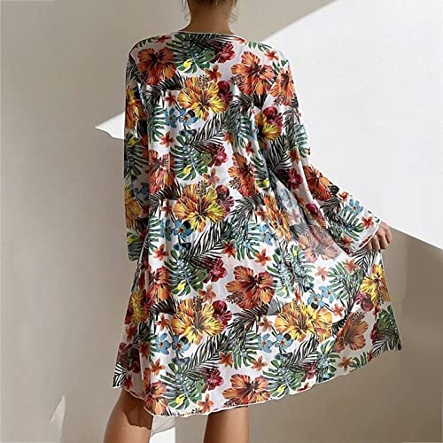 2023 conjunto sexy de 3 peças biquíni com saída de praia moda estampada maiô cintura alta shorts fem